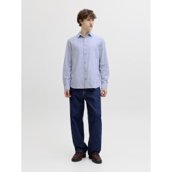 JACK & JONES Summer Hør L/S Skjorte - Infinity Stripes