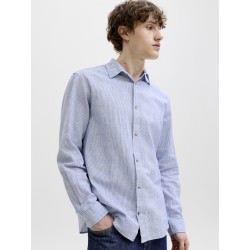 JACK & JONES Summer Hør L/S Skjorte - Infinity Stripes