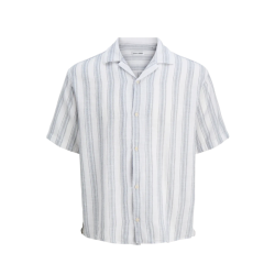 JACK & JONES Plus Liam Resort S/S Skjorte - Celestial Blue