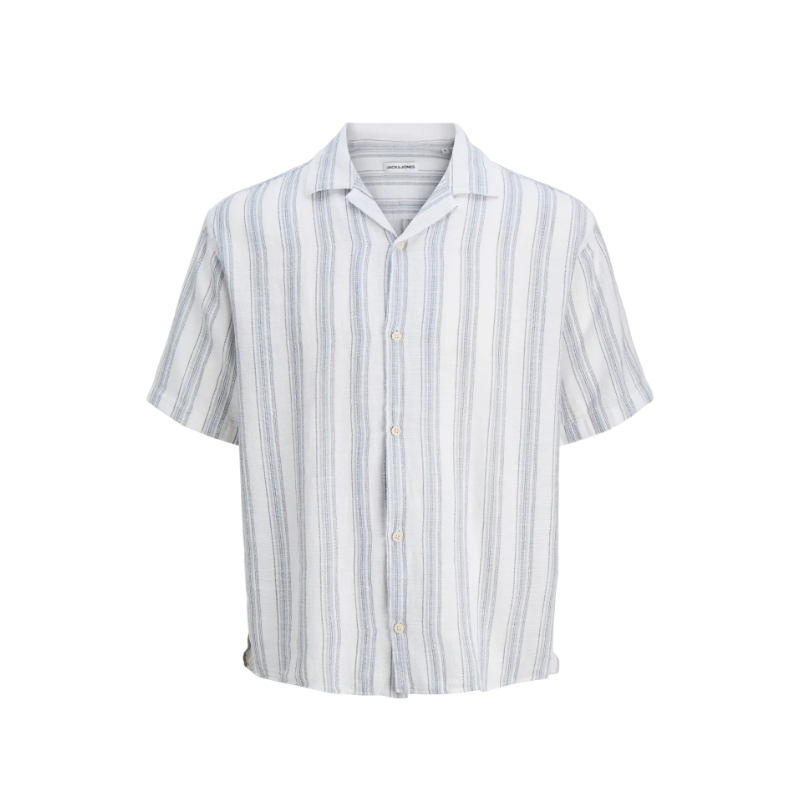 JACK & JONES Plus Liam Resort S/S Skjorte - Celestial Blue