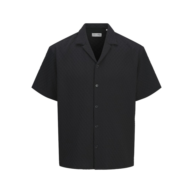 JAKC & JONES Plus Sean Resort S/S Skjorte - Sort