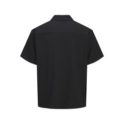 JAKC & JONES Plus Sean Resort S/S Skjorte - Sort