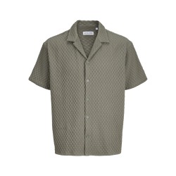 JAKC & JONES Plus Sean Resort S/S Skjorte - Vetiver