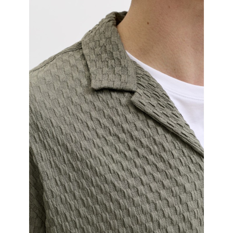 JAKC & JONES Plus Sean Resort S/S Skjorte - Vetiver