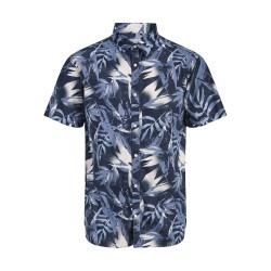 JACK & JONES Plus Honolulu S/S Skjorte - Navy Blazer