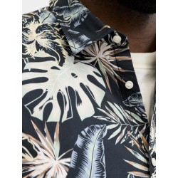 JACK & JONES Plus Honolulu S/S Skjorte - Sort