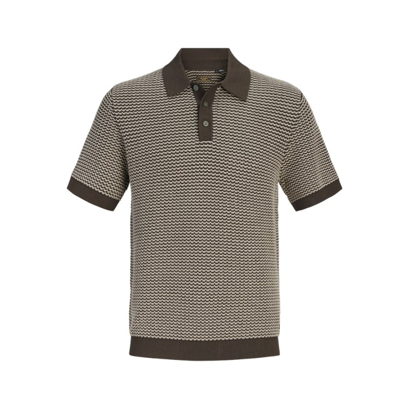 JACK & JONES Strik S/S polo - Turkish coffee