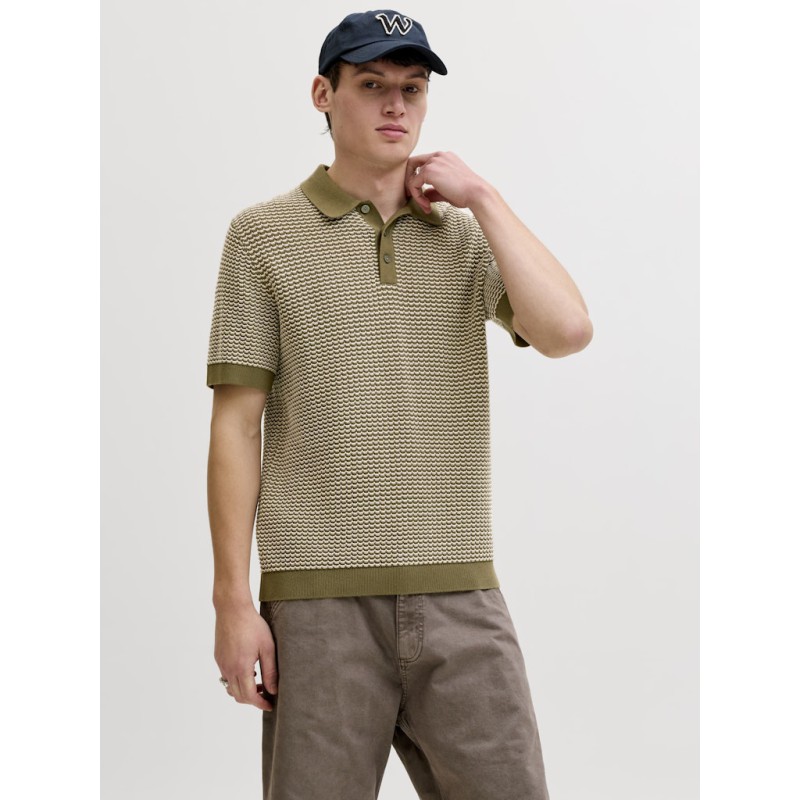 JACK & JONES Strik S/S polo - Martin Olive