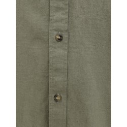 JACK & JONES Summer Hør S/S Skjorte - Dusty Olive