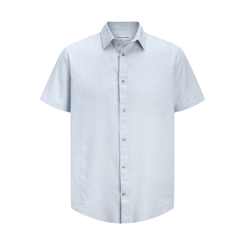 JACK & JONES Summer Hør S/S Skjorte - Celestial Blue