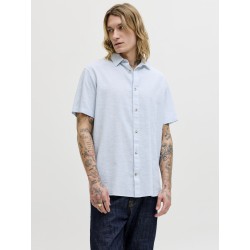 JACK & JONES Summer Hør S/S Skjorte - Celestial Blue