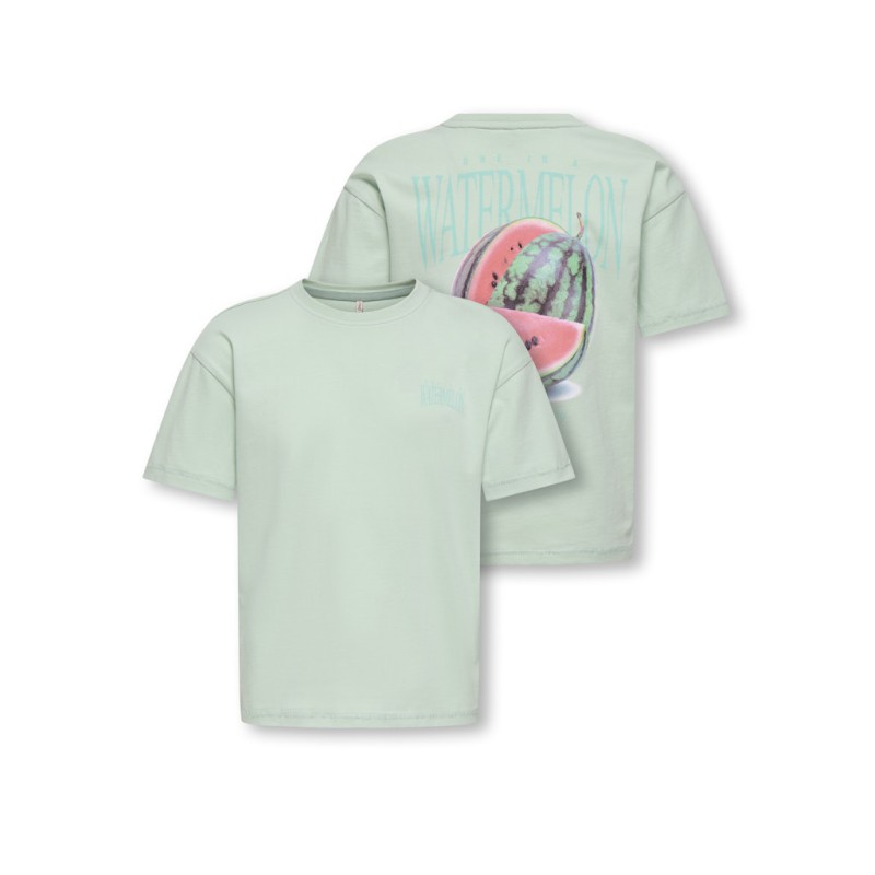 KIDS ONLY Helen S/S Loose T-shirt - Aqua Foam