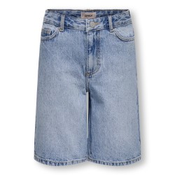 KIDS ONLY Sonny HW Wide Denim Shorts - Light Blue Denim