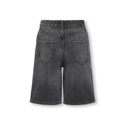 KIDS ONLY Sonny HW Wide Denim Shorts - Washed Black