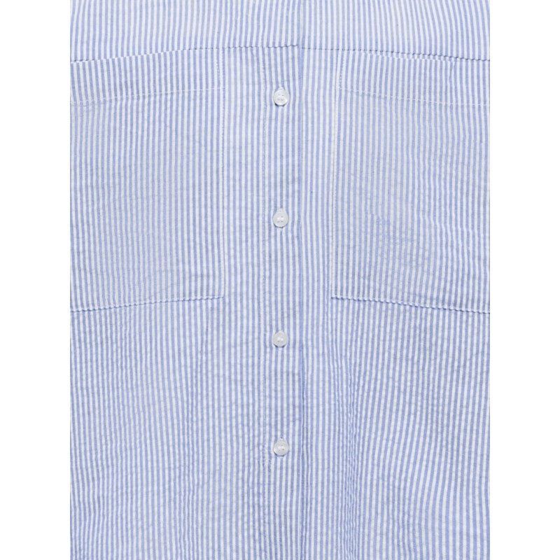 KIDS ONLY Smilla Stribet Skjorte - Cloud Dancer / Clear Sky