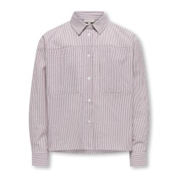 KIDS ONLY Smilla Stribet Skjorte - Rose Brown