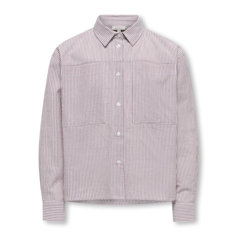 KIDS ONLY Smilla Stribet Skjorte - Rose Brown