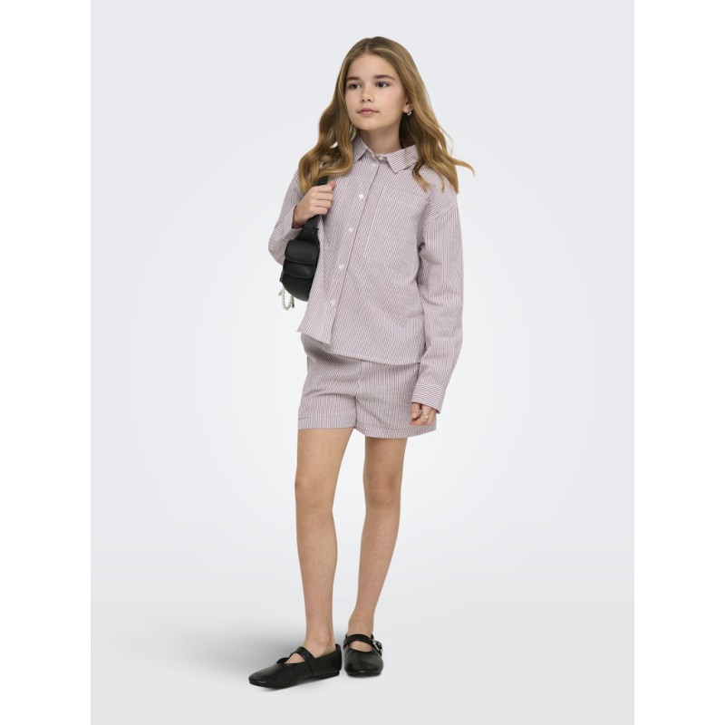 KIDS ONLY Smilla Stribet Skjorte - Rose Brown