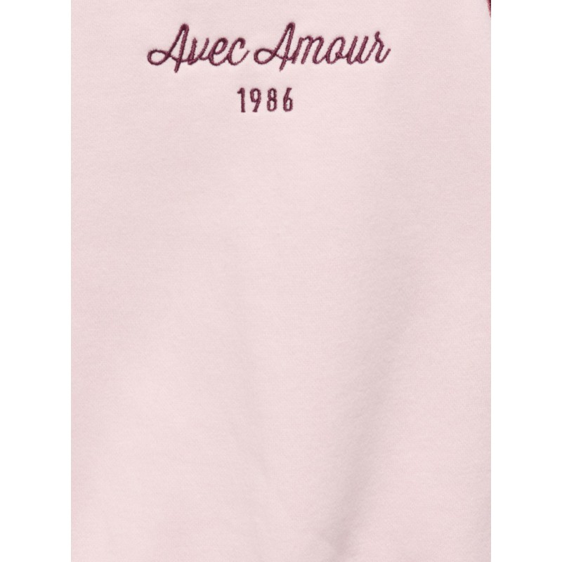 JDY Mesa L/S Broderi Sweatshirt - Chalk Pink