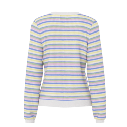 PIECES Diana Rund Hals Striktrøje- Stribet