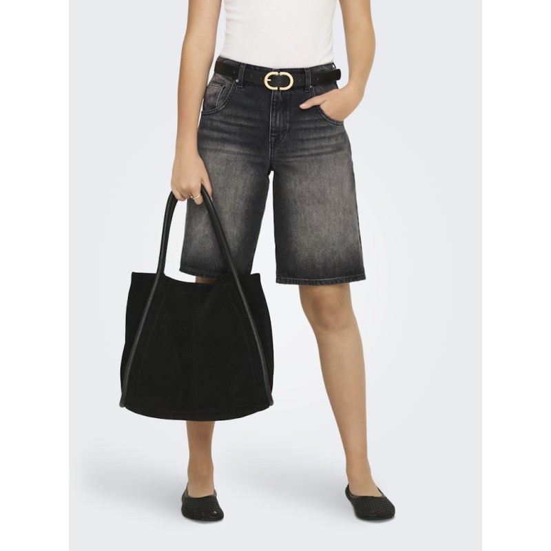 ONLY Mate Lange Denim Shorts - Washed Black