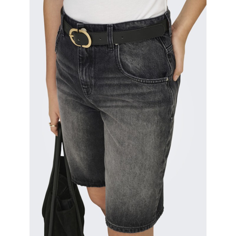 ONLY Mate Lange Denim Shorts - Washed Black