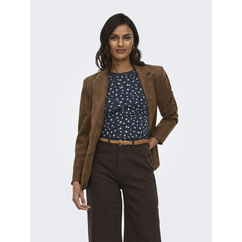 JDY Lucky S/S Rund Hals T-shirt -  Sky Captain