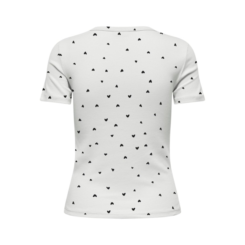 JDY Lucky S/S Rund Hals T-shirt - Cloud Dancer