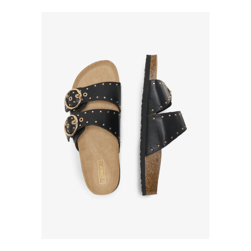 ONLY Maxi sandel med spænde - Sort