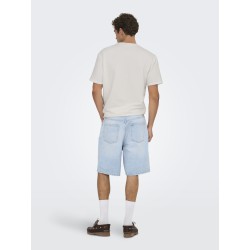 ONLY & SONS Kian Seersucker T-shirt - Cloud Dancer