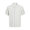 JACK & JONES JUNIOR Coba Stribet Resort Skjorte - Cloud Dancer