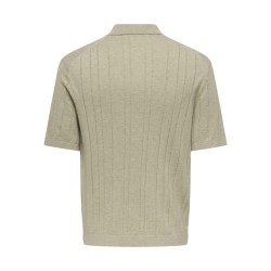 ONLY & SONS Sofus Kortærmet Strik Polo -  Pure Cashmere