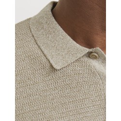 JACK & JONES George Kortærmet Strik Polo - Coriander