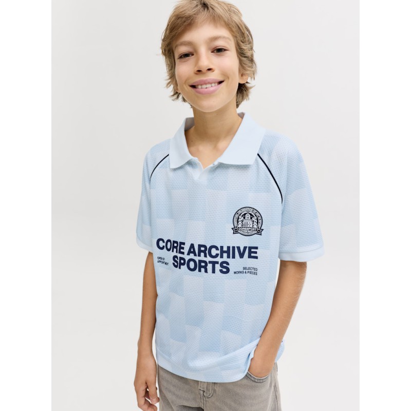 JACK & JONES Junior Breeze Fodbold Mesh Kortærmet T-shirt - Omphalodes