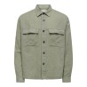 ONLY & SONS Caiden langærmet Hør Skjorte - Swamp