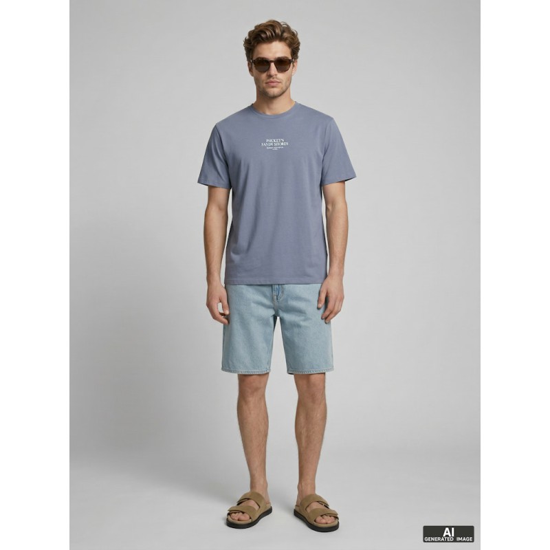 JJ REBEL Christian Kortærmet T-shirt - Folkestone Gray