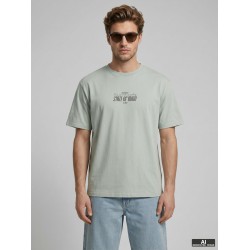JJ REBEL Christian Kortærmet T-shirt - Aqua Gray