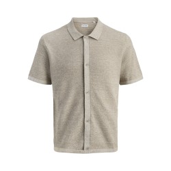 JACK & JONES George Kortærmet Strik Polo - Coriander