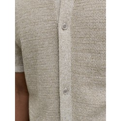 JACK & JONES George Kortærmet Strik Polo - Coriander