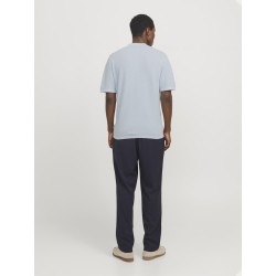 JACK & JONES George Kortærmet Strik Polo -  Chambray Blue