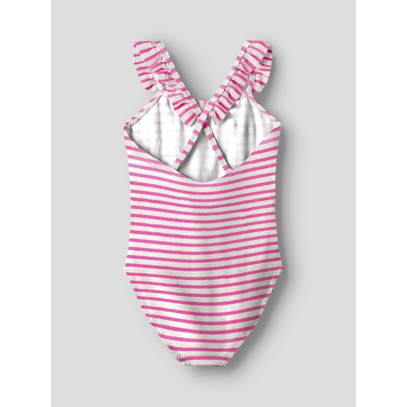 NAME IT KIDS Zippa badedragt - Knockout Pink