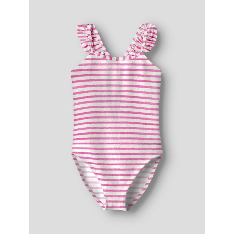NAME IT KIDS Zippa badedragt - Knockout Pink