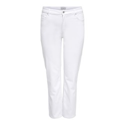 ONLY CARMAKOMA Willy Straight Jeans- White Denim