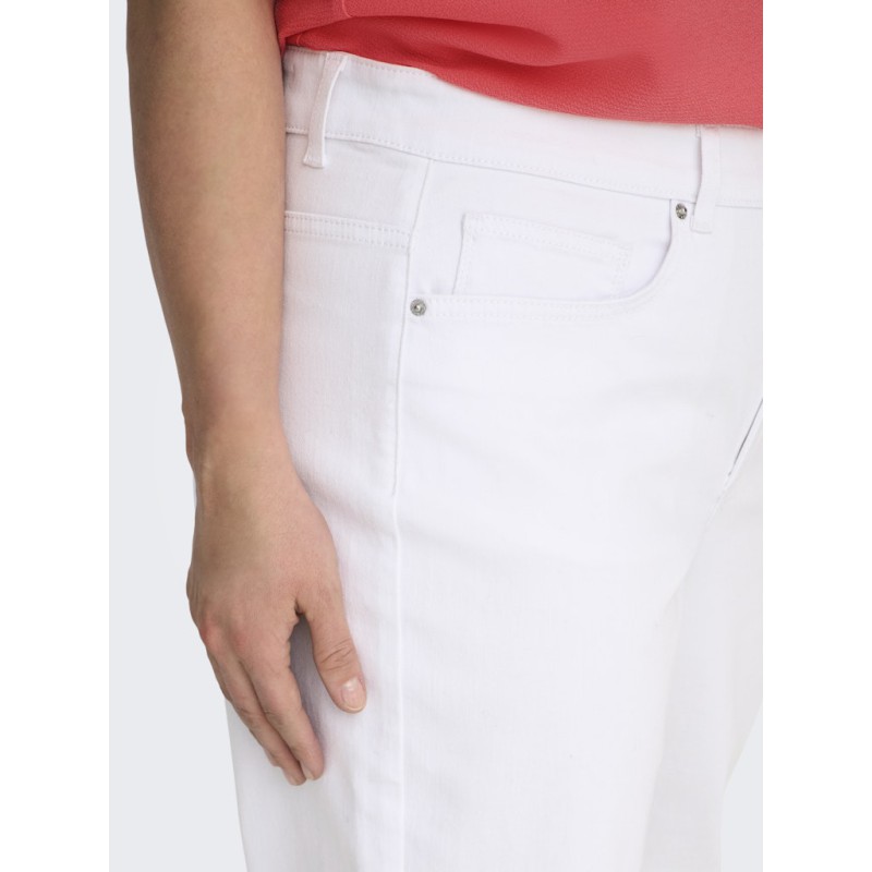 ONLY CARMAKOMA Willy Straight Jeans- White Denim