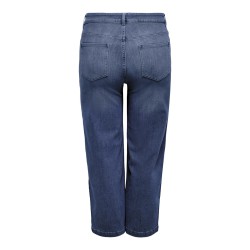 ONLY CARMAKOMA Willy Højtaljede Trekvart Jeans - Medium Blue Denim