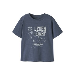 NAME IT MINI Feath Dino T-shirt - Vintage Indigo