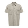 ONLY & SONS New Kodyl Kortærmet Skjorte - Silver Lining