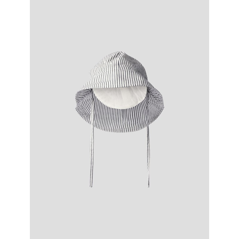 NAME IT BABY Far Stribet Hat - Cloud Dancer