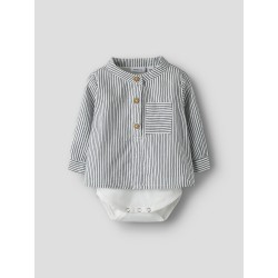 NAME IT BABY Far Stribet Blusebodystocking - Cloud Dancer