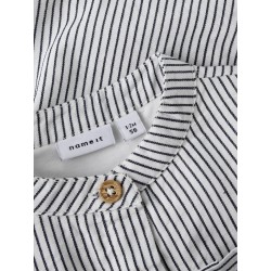 NAME IT BABY Far Stribet Blusebodystocking - Cloud Dancer